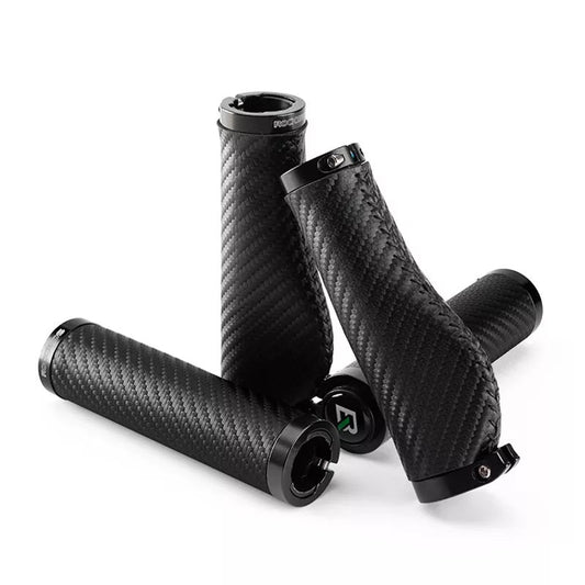 ROCKBROS – poignées de guidon de vélo à motif carbone, Double verrouillage, 22.2mm