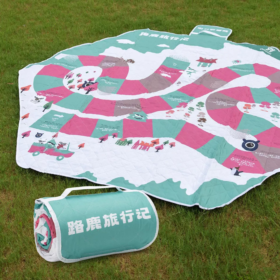 Qunature Couverture de pique-nique 200 x 200 cm Couverture de camping Tapis de pique-nique extérieur imperméable
