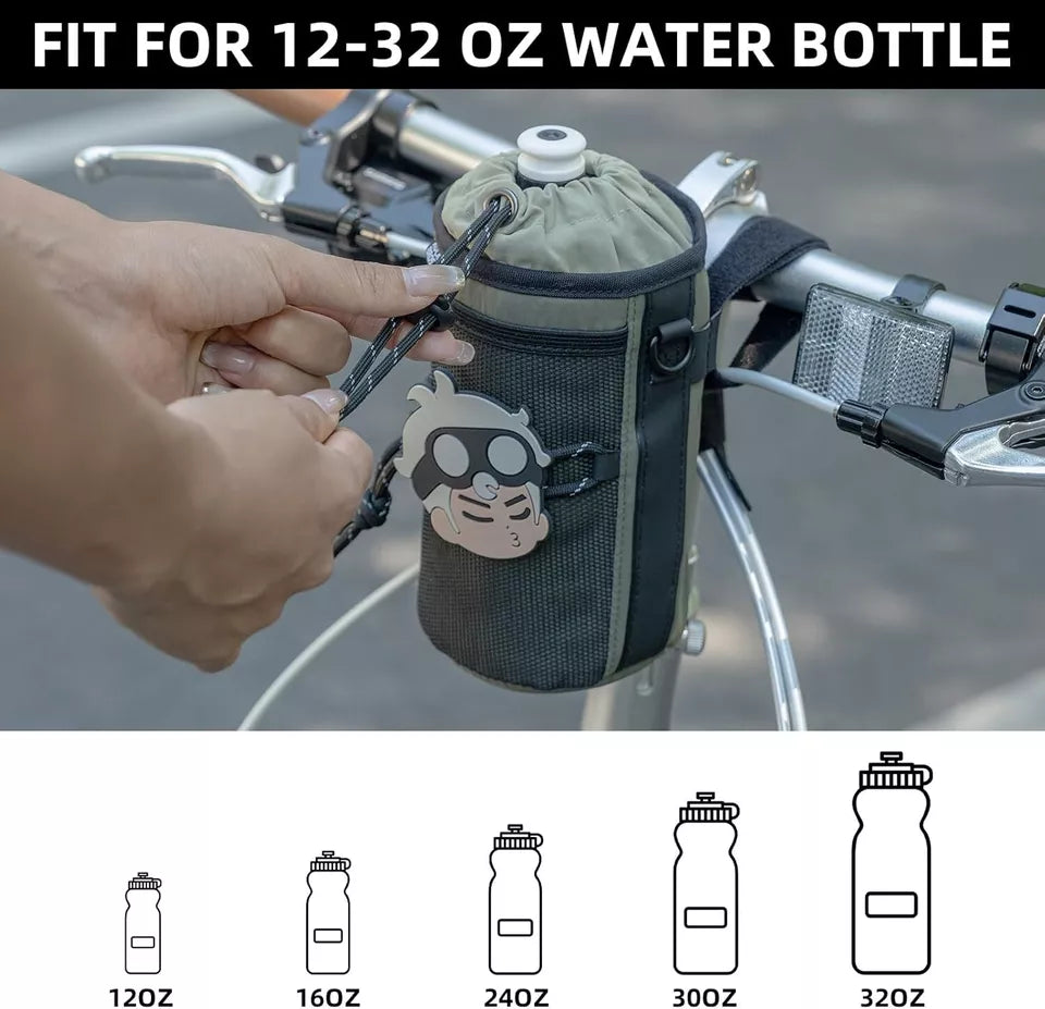 ROCKBROS sac de bouteille de vélo guidon avec bouteille d'eau à cordon en nylon
