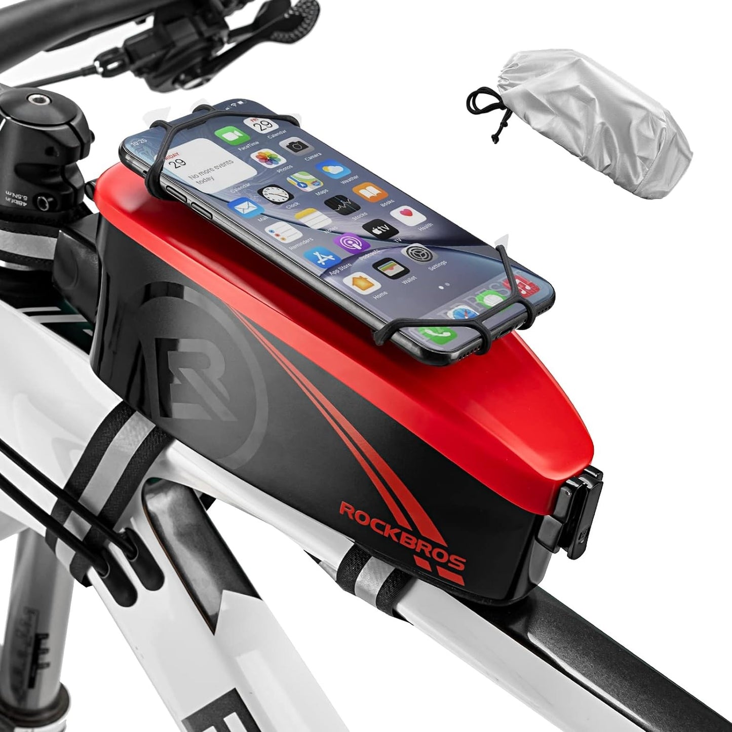 ROCKBROS sac de cadre de sac de vélo avec support de téléphone portable pour téléphone portable de 4 à 6,5 pouces