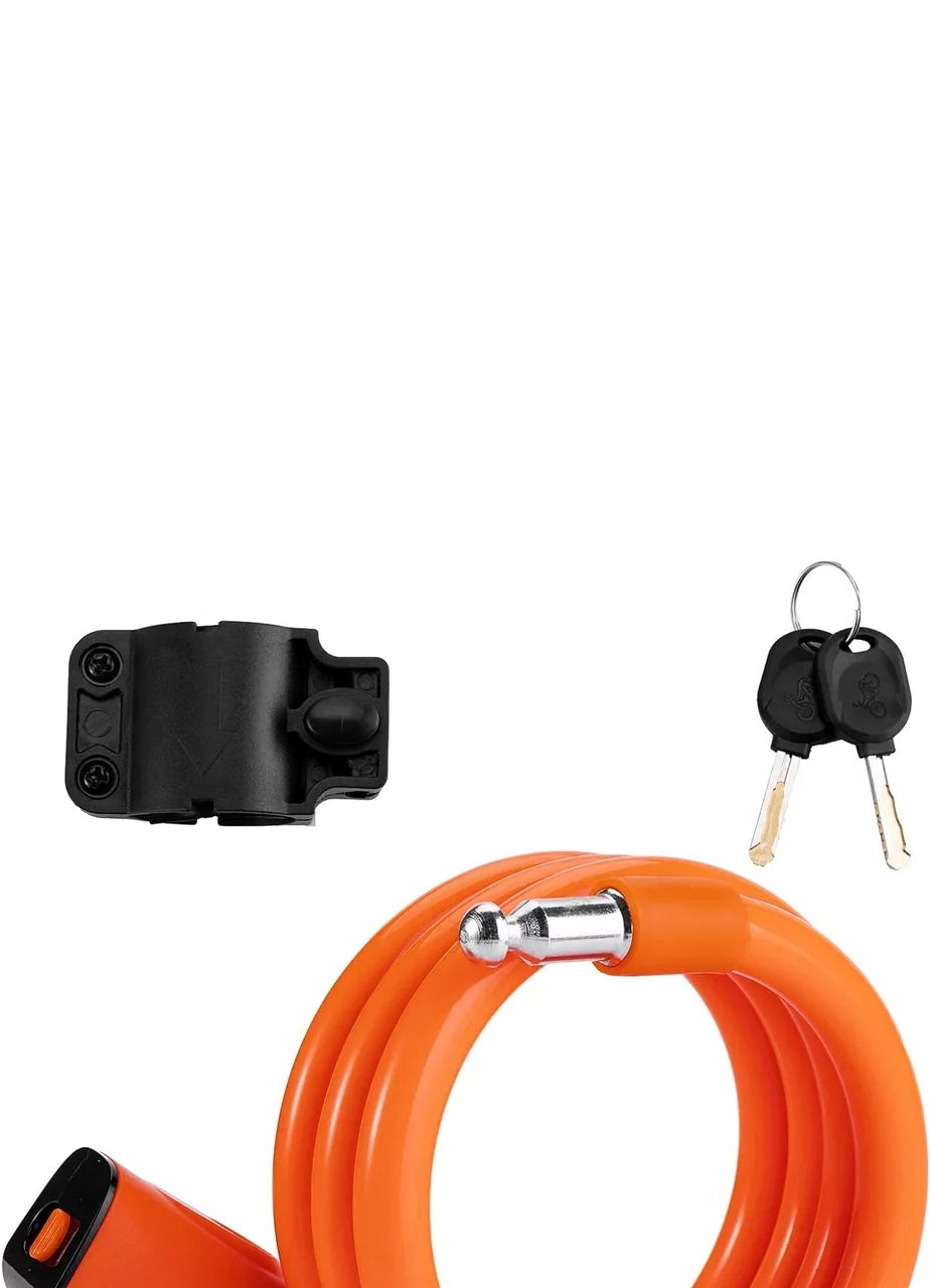 ROCKBROS antivol de vélo câble antivol avec support de montage 2 clés