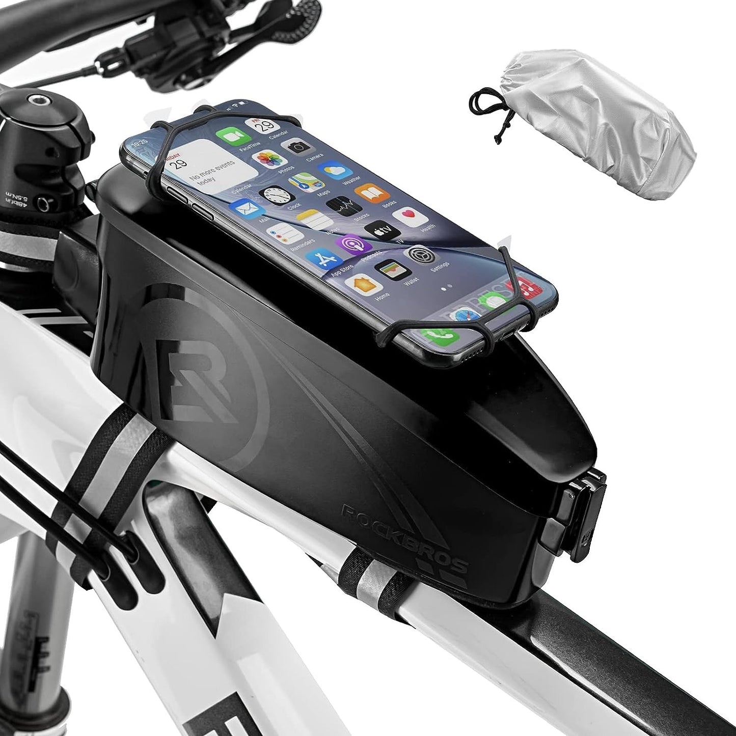 ROCKBROS sac de cadre de sac de vélo avec support de téléphone portable pour téléphone portable de 4 à 6,5 pouces