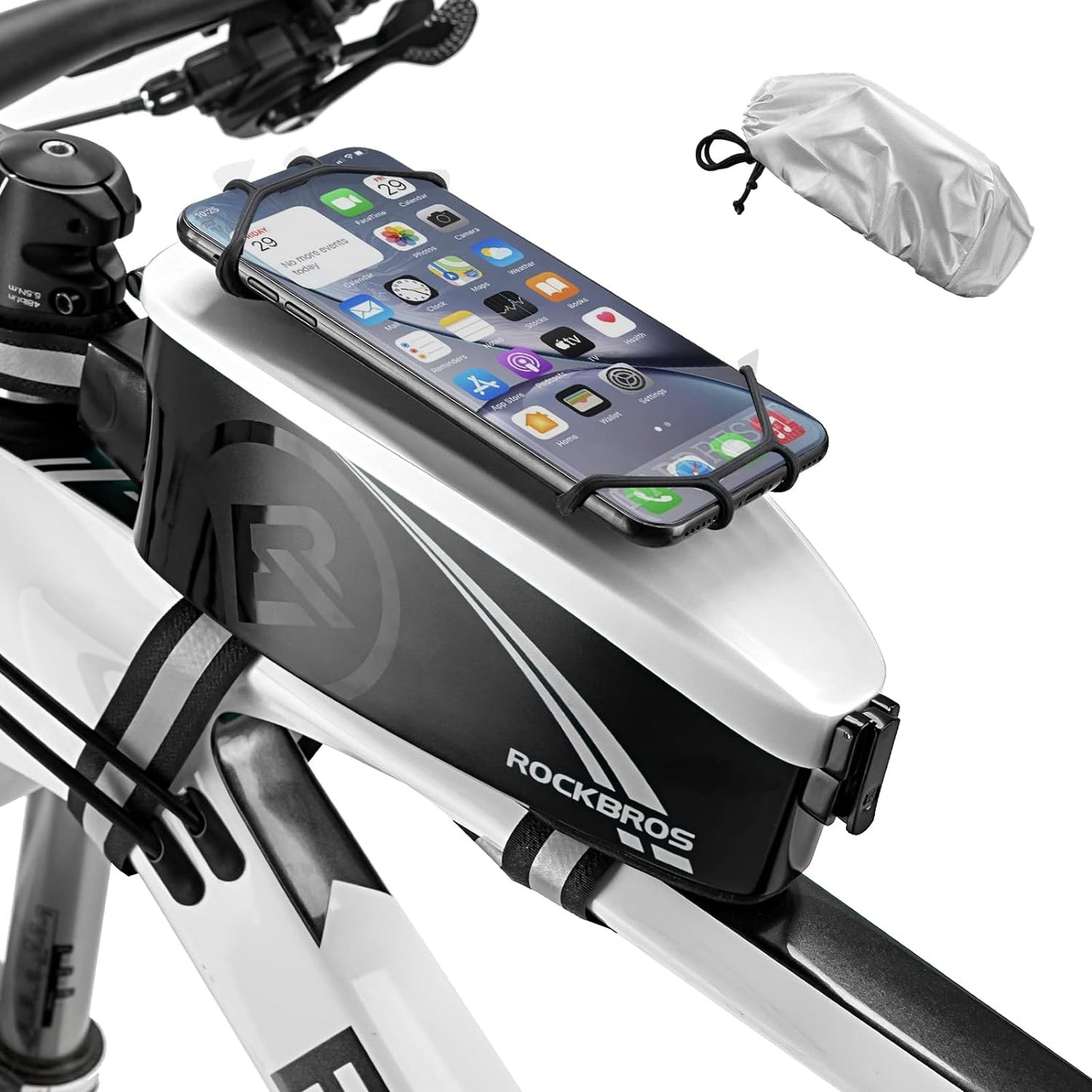 ROCKBROS sac de cadre de sac de vélo avec support de téléphone portable pour téléphone portable de 4 à 6,5 pouces