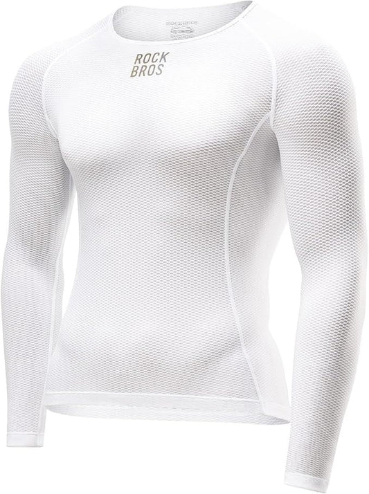 ROCKBROS Chemise à manches longues pour homme, maillot de cyclisme, chemise fonctionnelle à séchage rapide, vêtements de cyclisme, chemise de fitness pour le cyclisme, la course, le tennis, la randonnée, les hommes