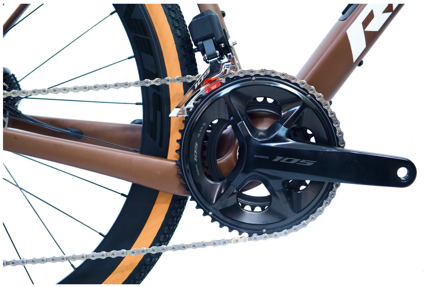 RINOS Vélo de gravel en carbone Sandman 8.0 Shimano 105 Di2 R7150