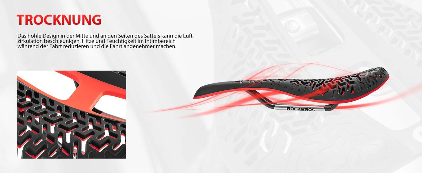 Selle de vélo ROCKBROS siège de vélo respirant confort flux d'air