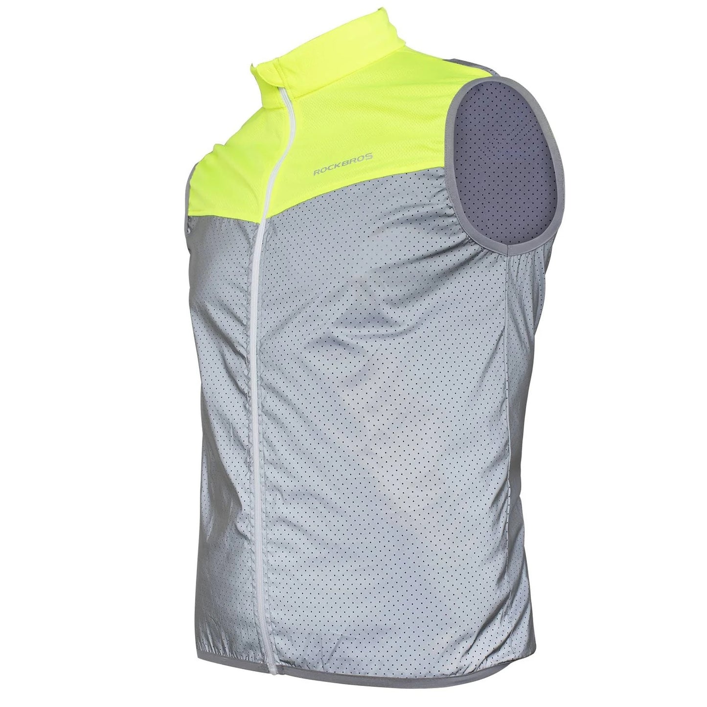 ROCKBROS Gilet de vélo réfléchissant Gilet de course coupe-vent respirant