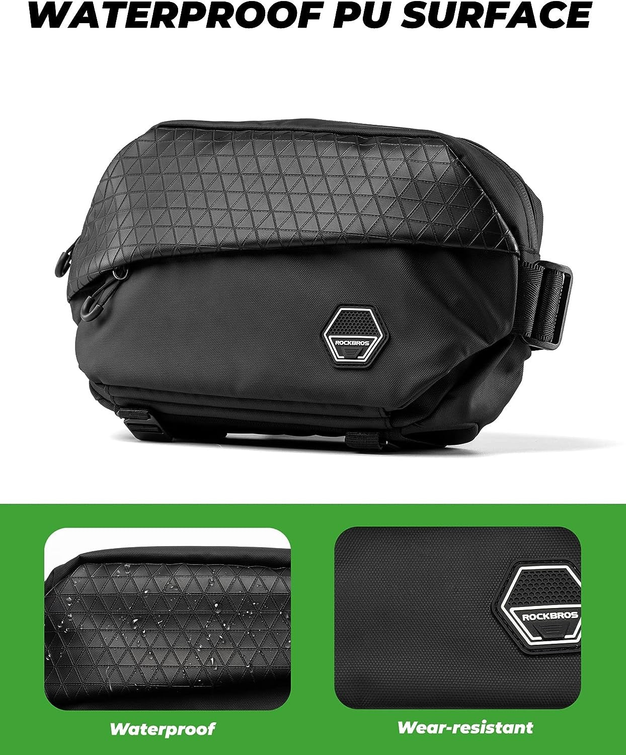 ROCKBROS sac à bandoulière vélo ceinture sac multifonction sac à main moto