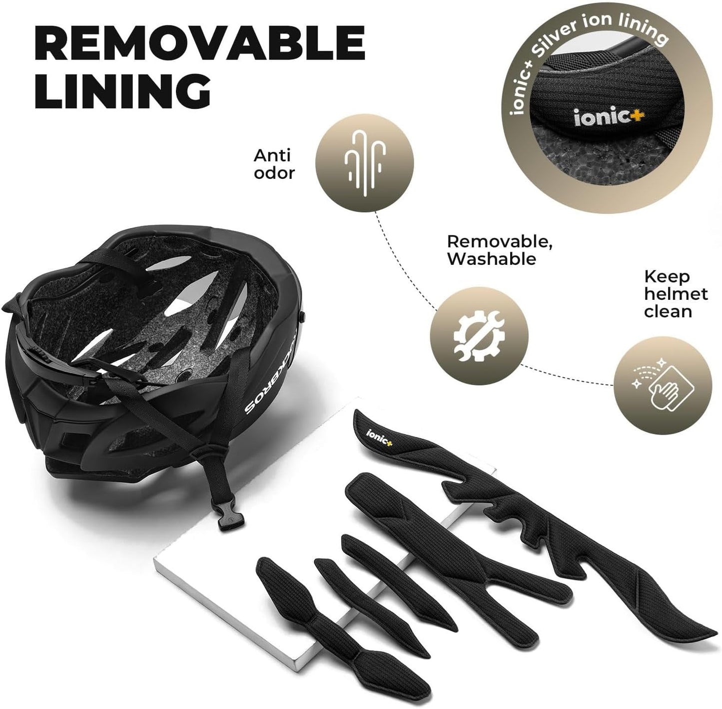 ROCKBROS Casque de vélo adulte avec visière magnétique amovible respirant réglable pour hommes et femmes 58-62 cm