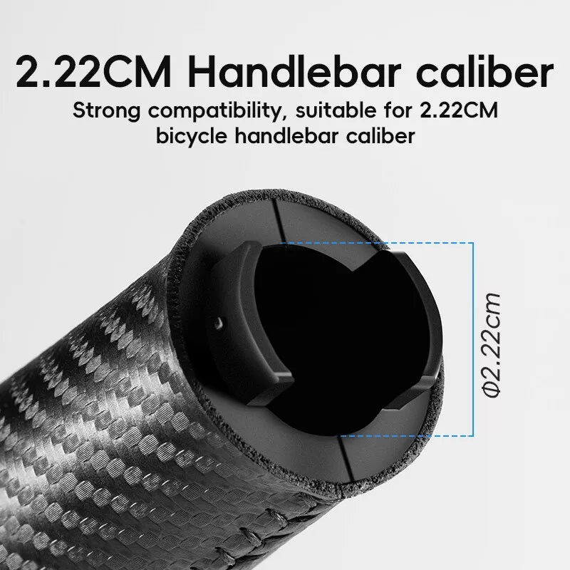 ROCKBROS – poignées de guidon de vélo à motif carbone, Double verrouillage, 22.2mm
