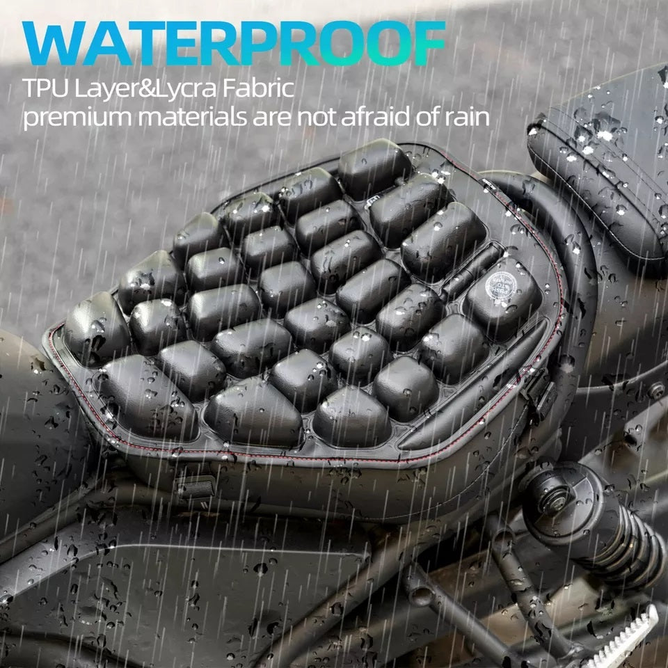 ROCKBROS housse de selle de moto imperméable à l'eau absorbant les chocs selle gonflable 3D