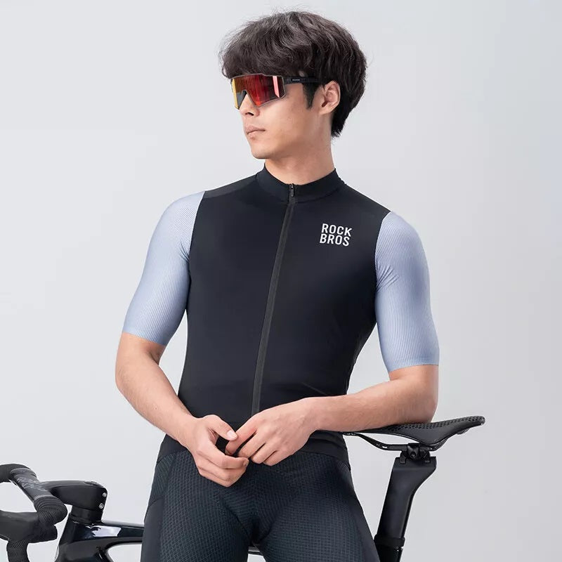ROCKBROS maillot de cyclisme léger homme maillot manches courtes vtt/vélo de route taille ue