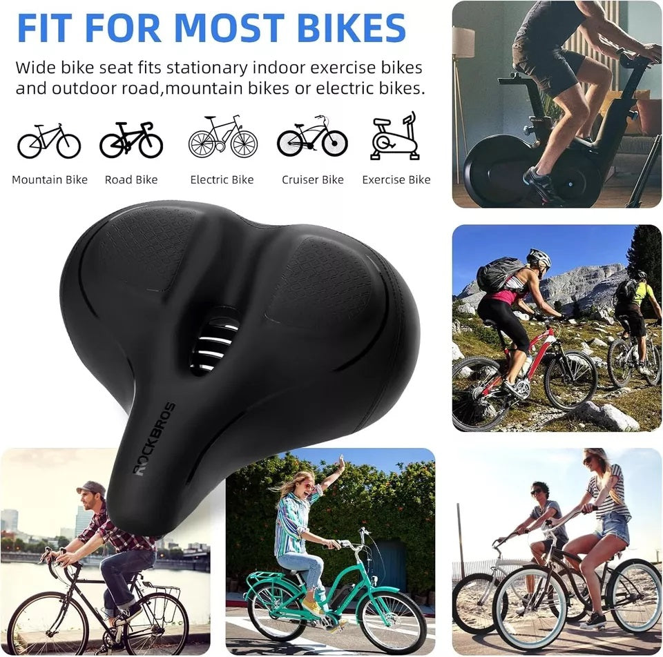 ROCKBROS Selle de vélo large pour vélo d'exercice/siège de vélo Peloton