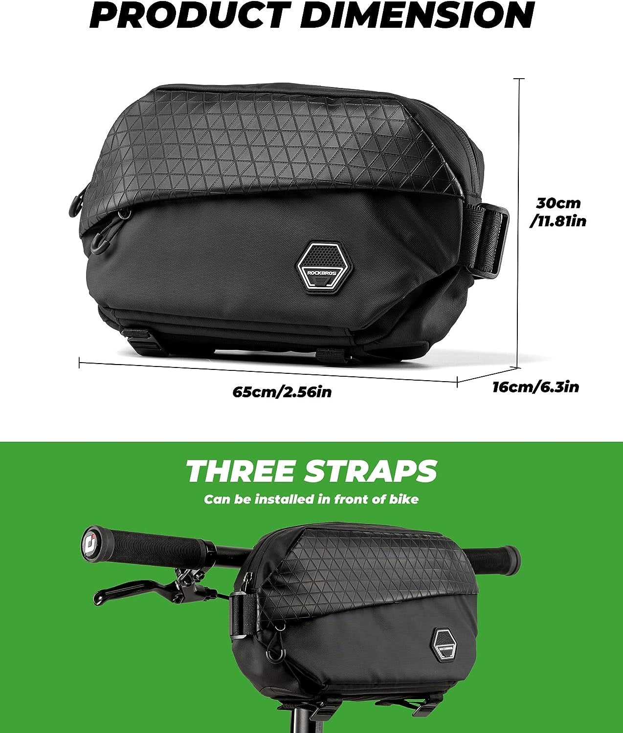 ROCKBROS sac à bandoulière vélo ceinture sac multifonction sac à main moto