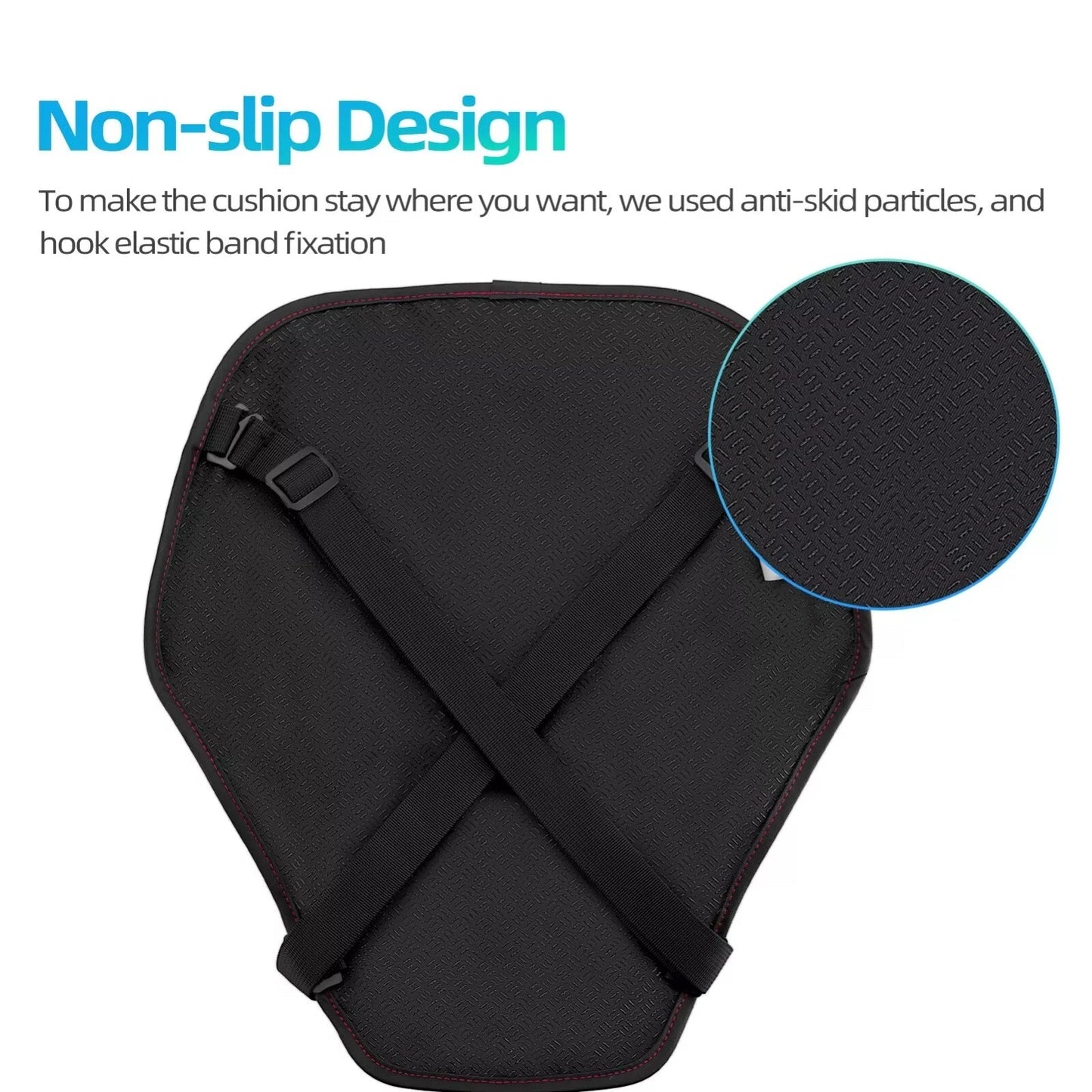 ROCKBROS housse de selle de moto imperméable à l'eau absorbant les chocs selle gonflable 3D