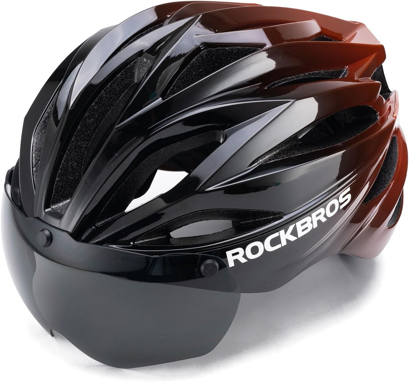 ROCKBROS Casque de vélo adulte avec visière magnétique amovible respirant réglable pour hommes et femmes 58-62 cm