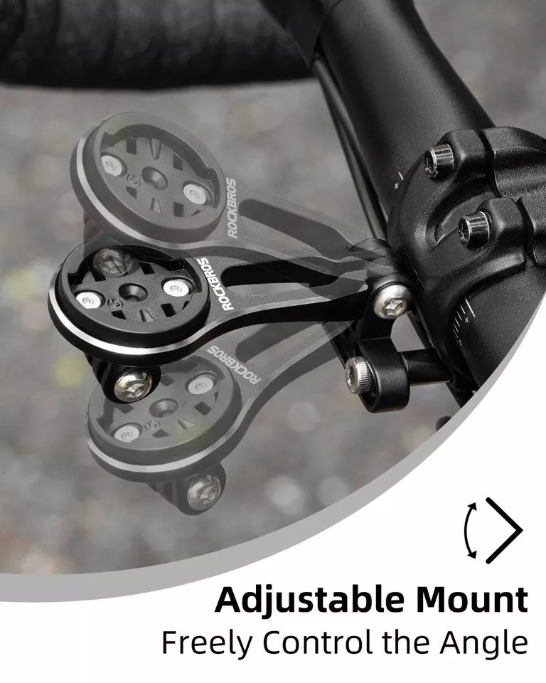 Support d'ordinateur de vélo ROCKBROS pour support de guidon GPS Garmin Bryton Wahoo en aluminium