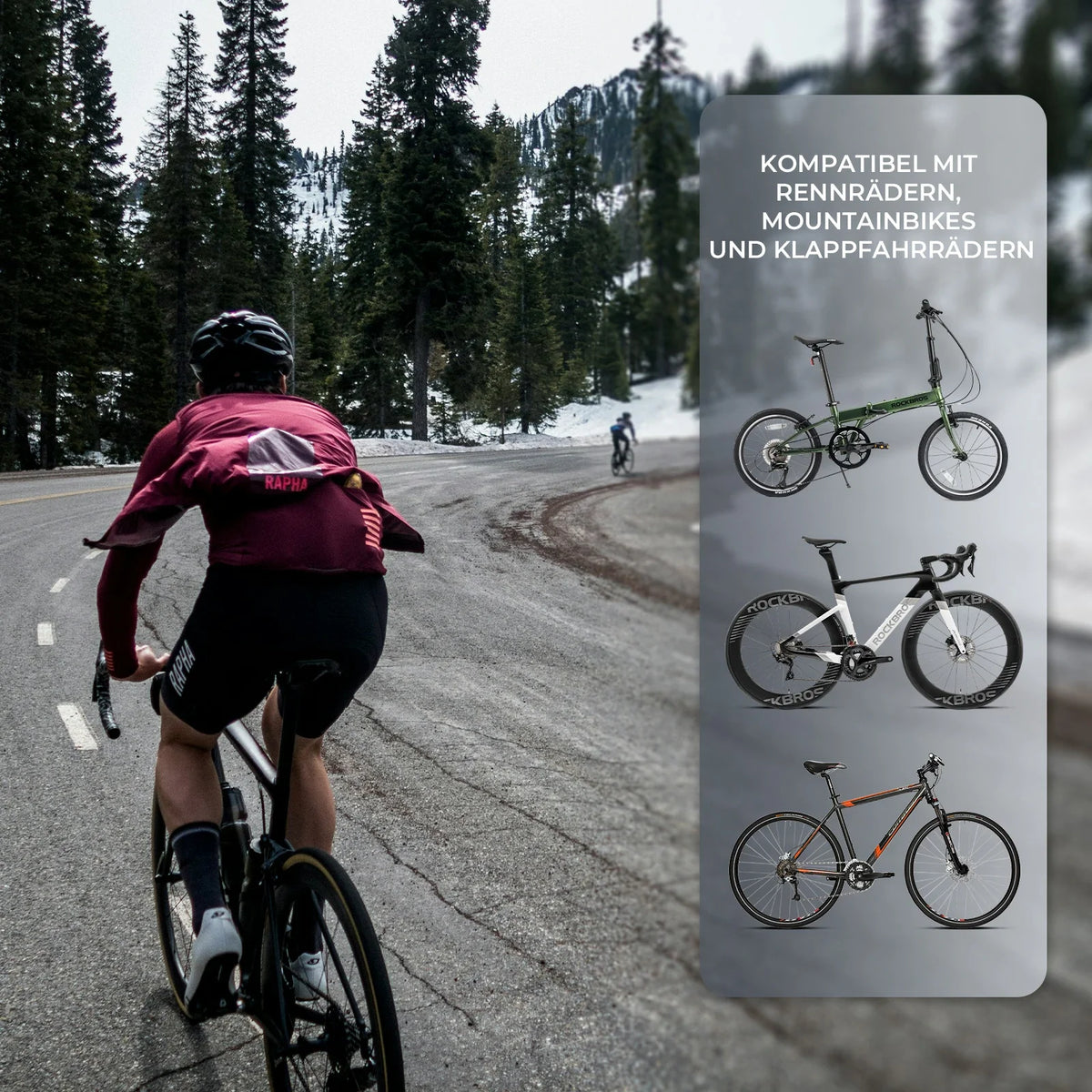 ROCKBROS Support de Téléphone Magnétique pour Vélo, Smartphones 4,7–6,9 pouces, Support de Guidon 22,2–31,8 mm