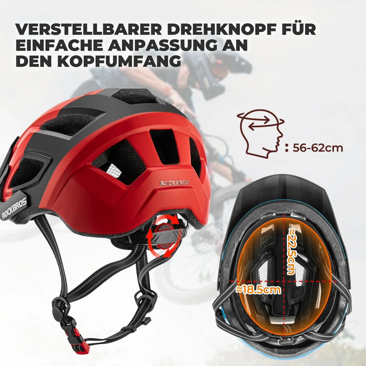 Casque de vélo ROCKBROS taille unique 56-62 cm