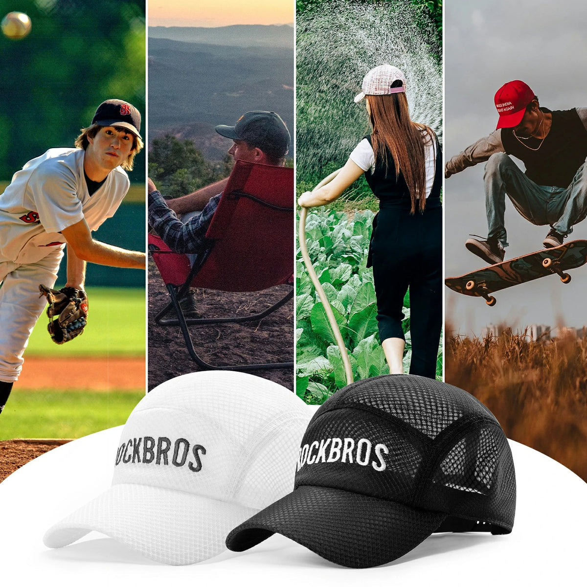 ROCKBROS Casquette de vélo séchage rapide Outdoor Sport Caps protection UV casquette