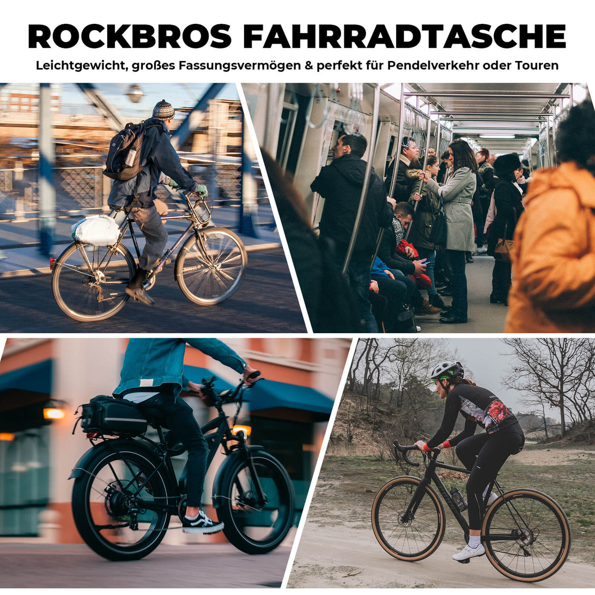 ROCKBROS Sacoche de port-bagages pliable monobloc