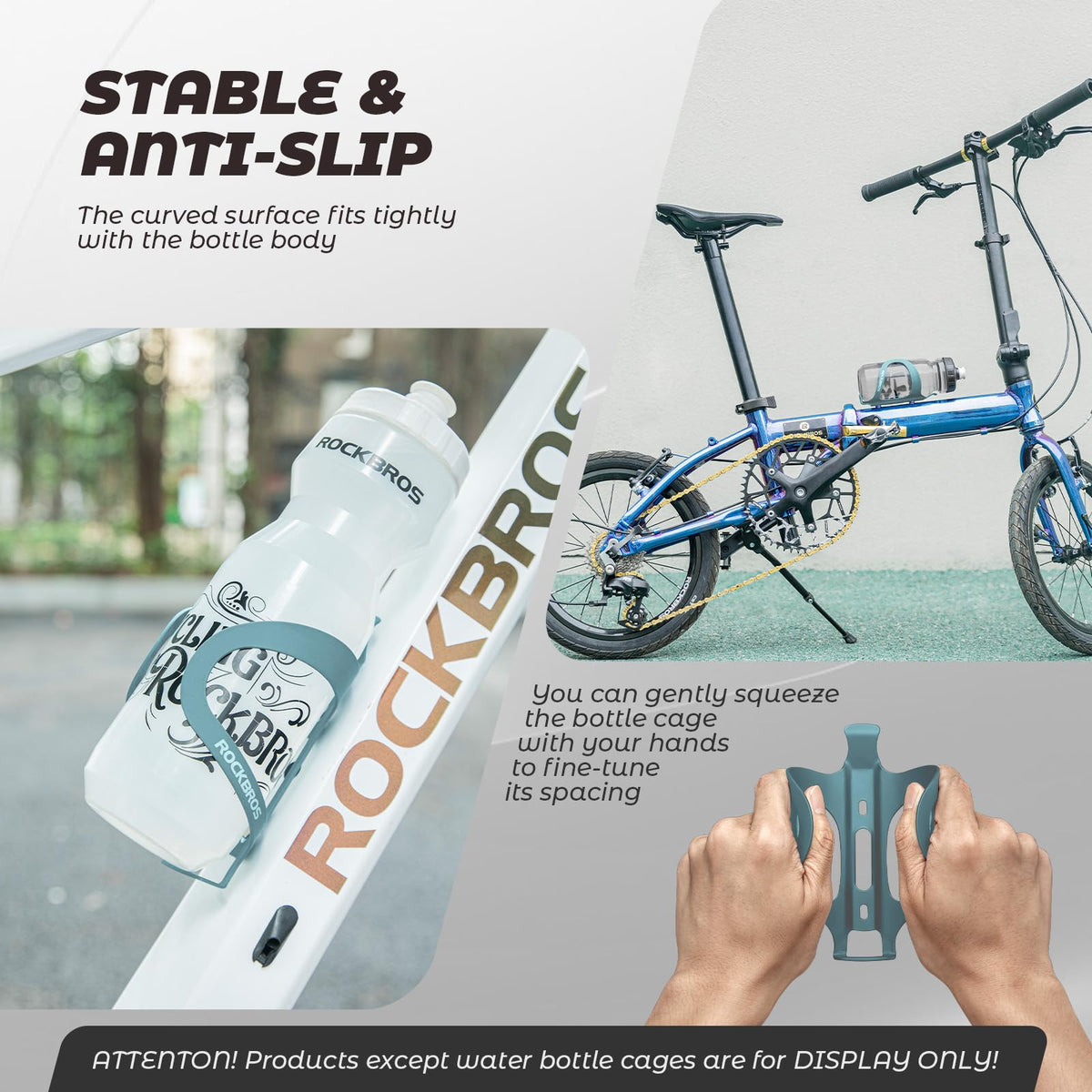 ROCKBROS Porte-bidon Vélo Porte-boisson Alliage d'Aluminium Léger