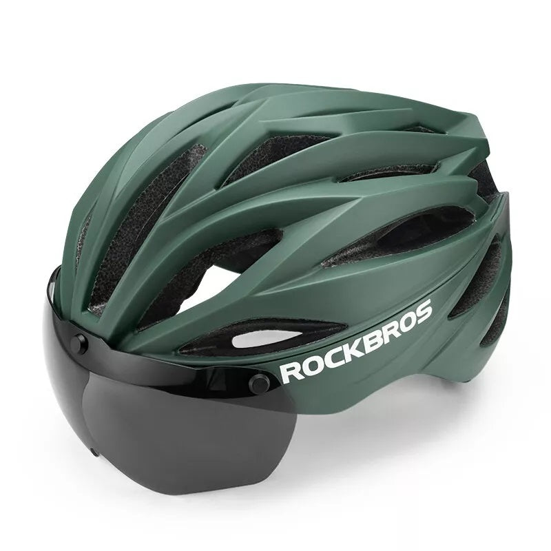 ROCKBROS Casque de vélo adulte avec visière magnétique amovible respirant réglable pour hommes et femmes 58-62 cm