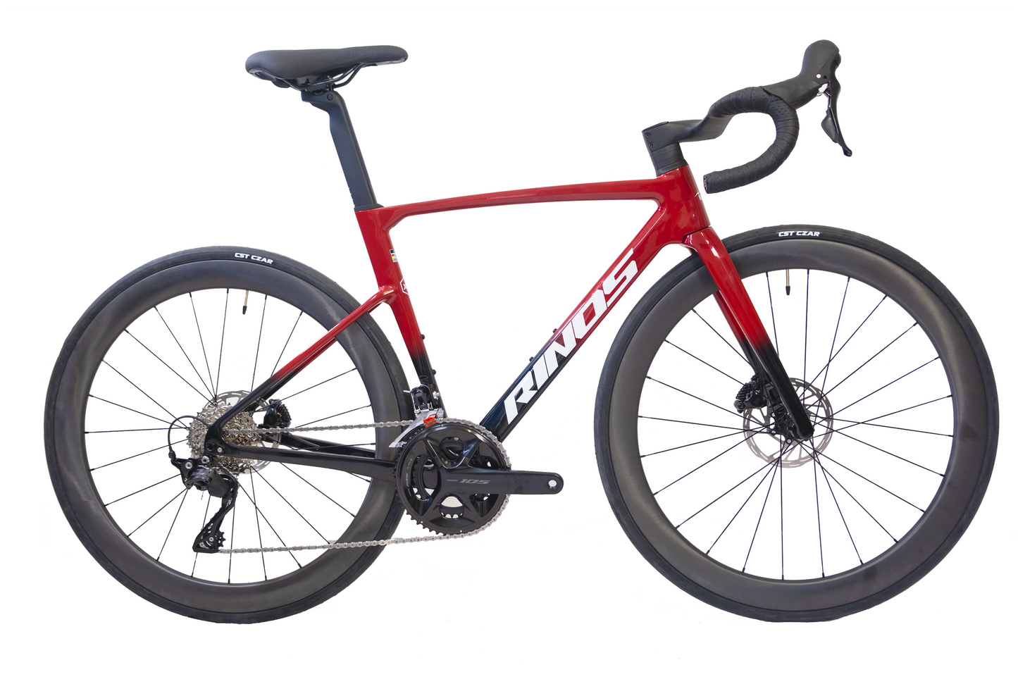 RINOS Vélo de route entièrement en carbone Odin 4.1 Shimano 105 ST-R7120 24 vitesses