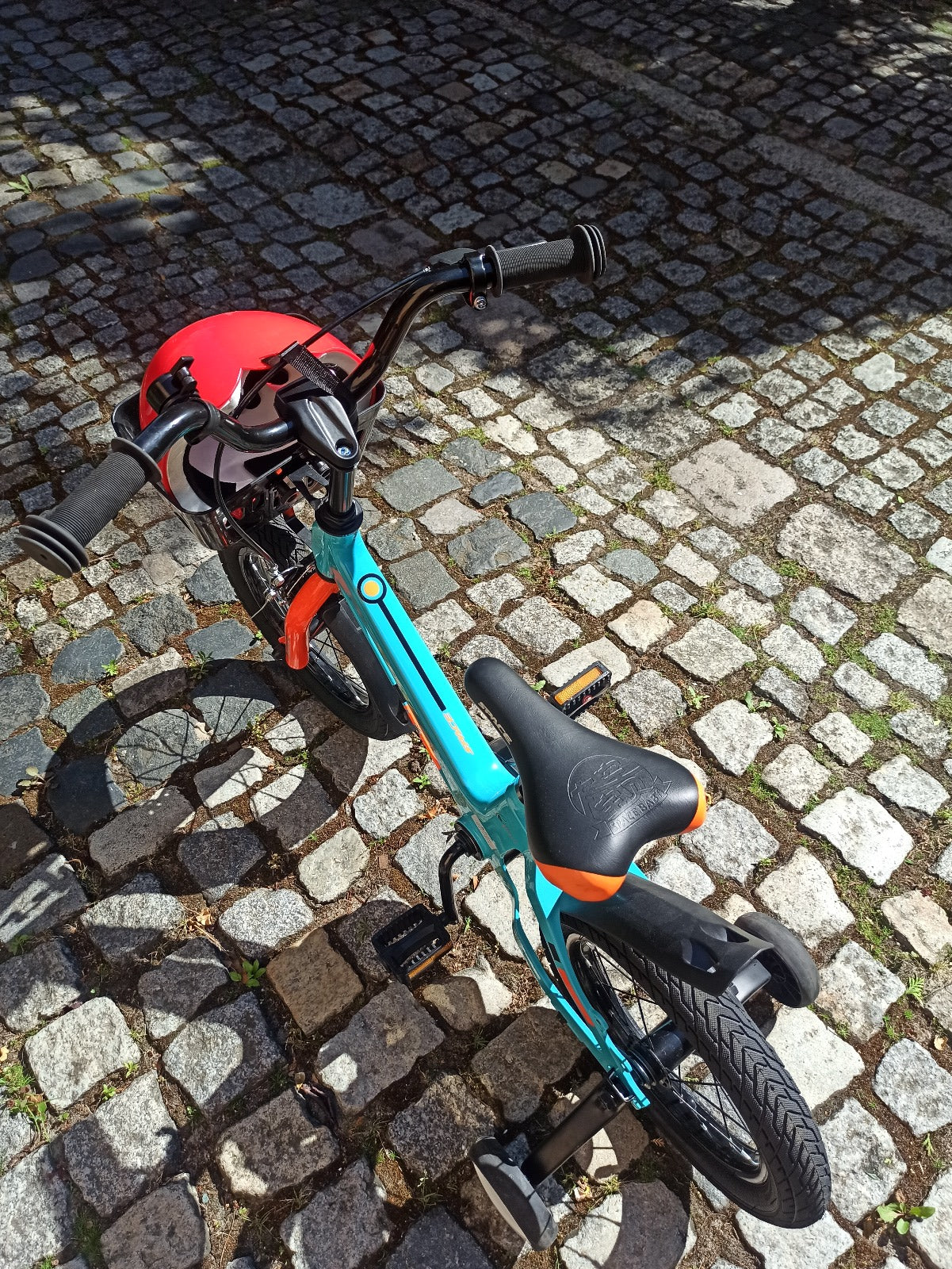 Vélo enfant SKYS de 3 à 9 ans 14/16/18 pouces bleu orange