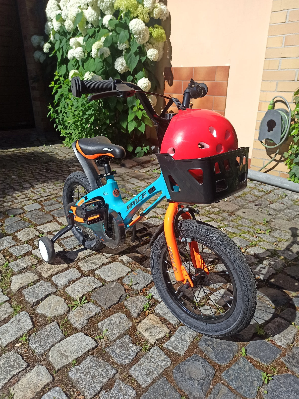Vélo enfant SKYS de 3 à 9 ans 14/16/18 pouces bleu orange