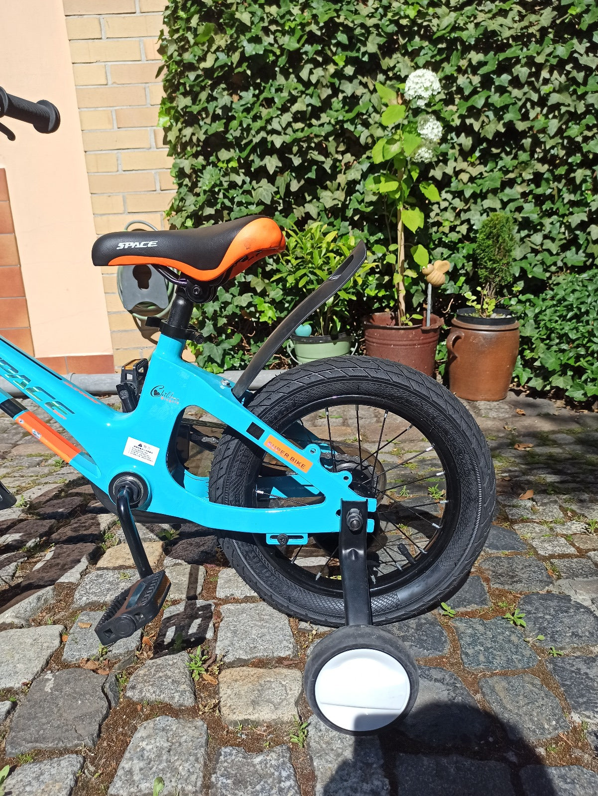 Vélo enfant SKYS de 3 à 9 ans 14/16/18 pouces bleu orange