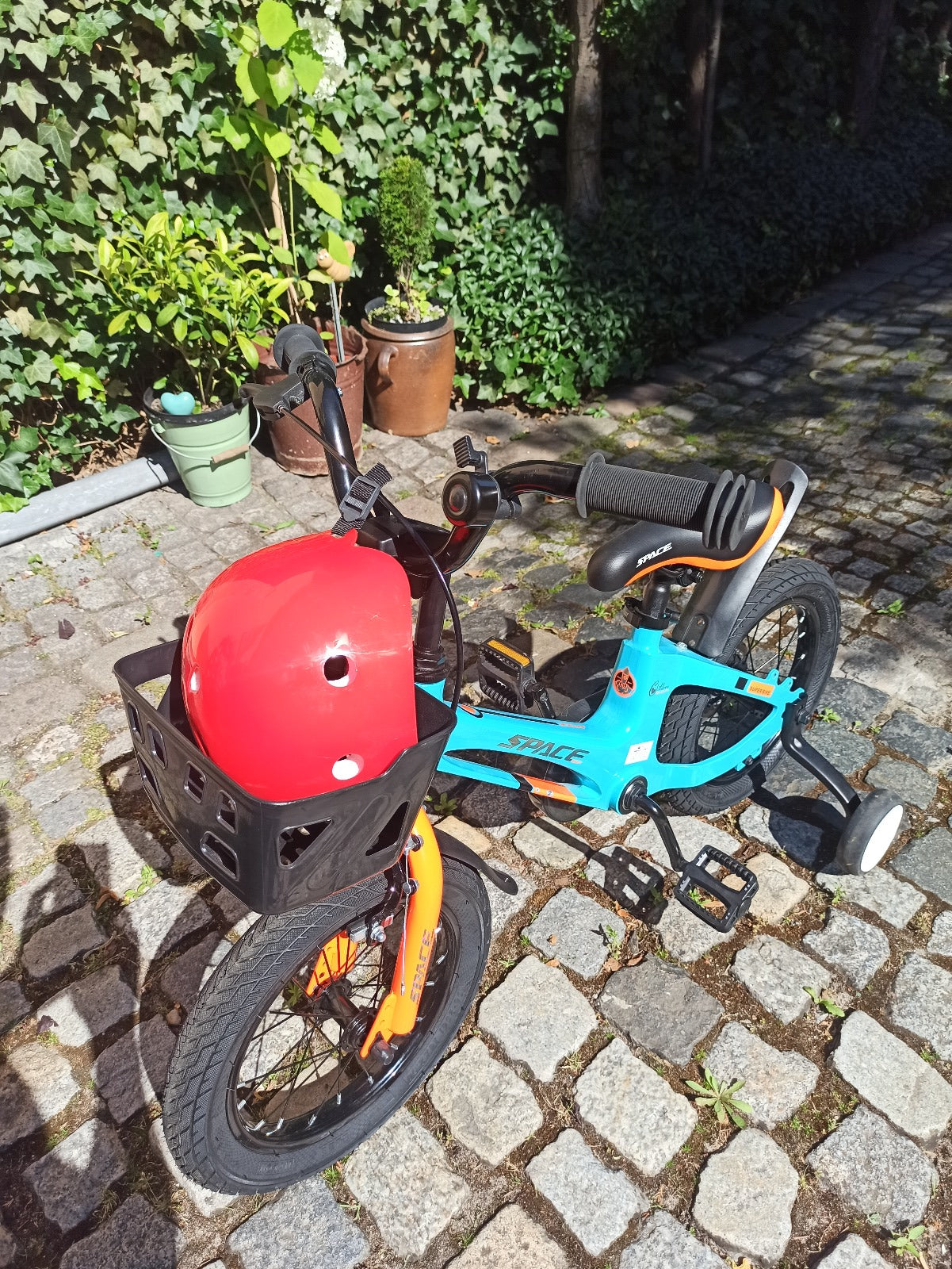 Vélo enfant SKYS de 3 à 9 ans 14/16/18 pouces bleu orange