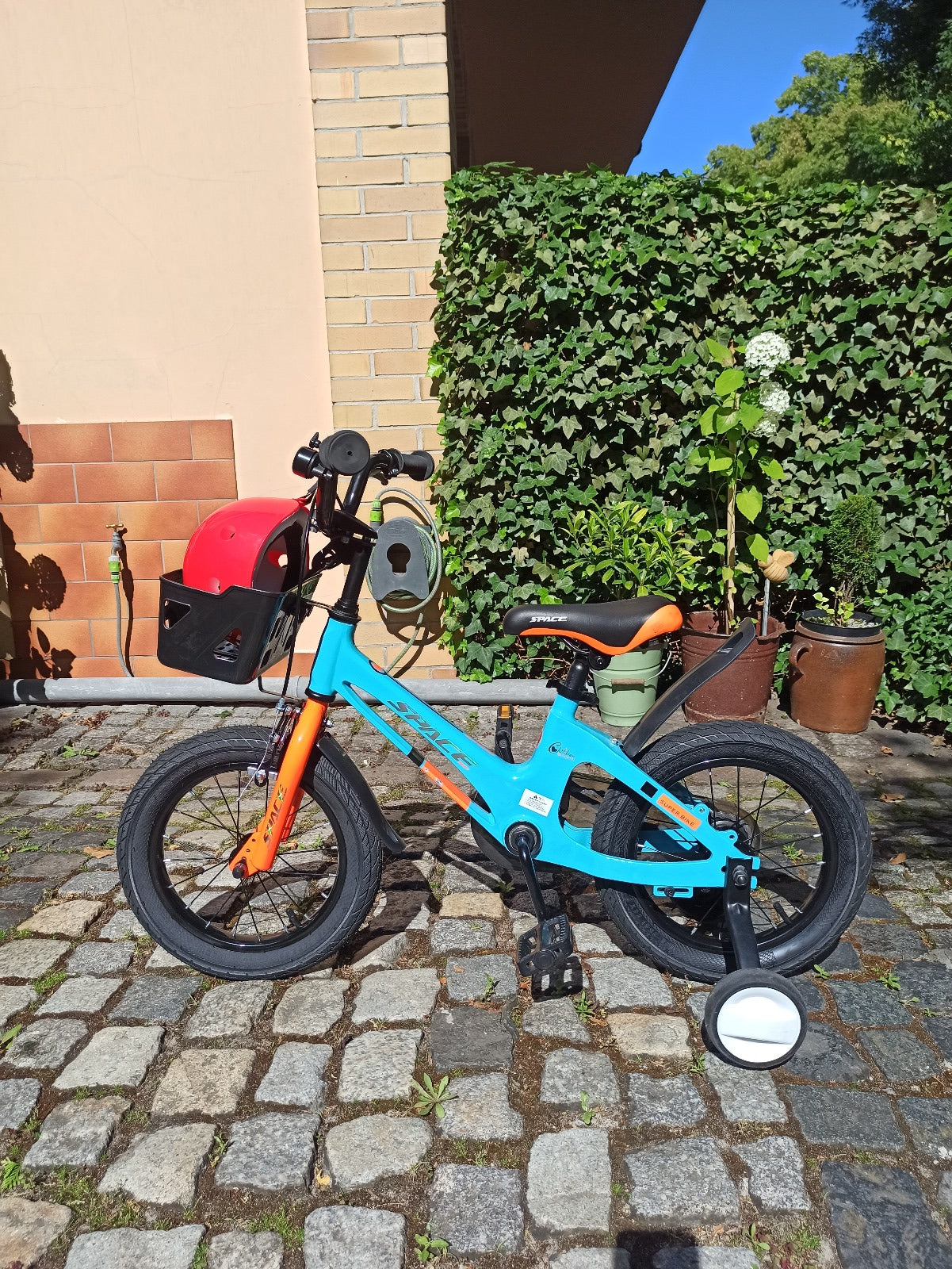 Vélo enfant SKYS de 3 à 9 ans 14/16/18 pouces bleu orange