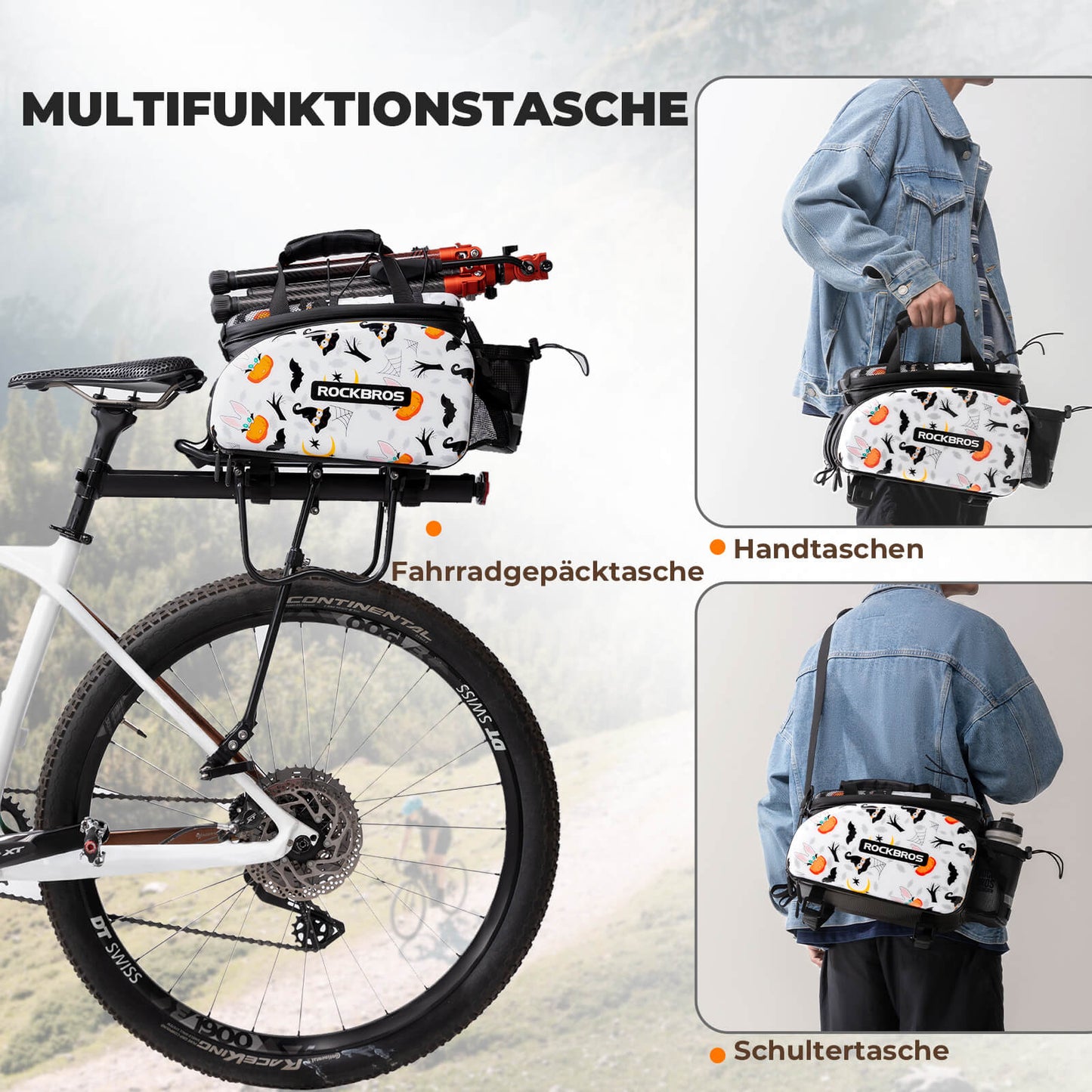 Sacoche de vélo 17-35L avec housse de pluie ROCKBROS