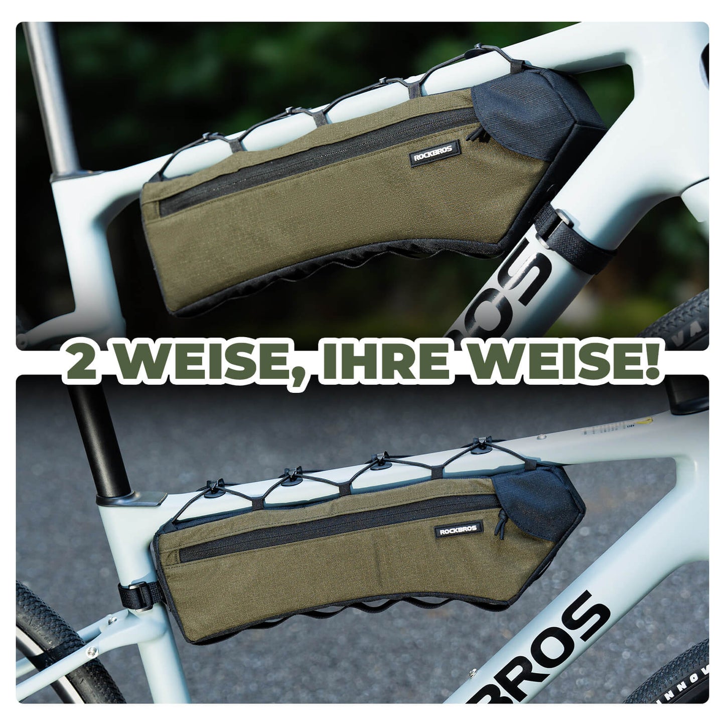 Sacoche de cadre de vélo, sacoche triangulaire, 1,9 L, ultra-mince et à accès rapide, ROCKBROS