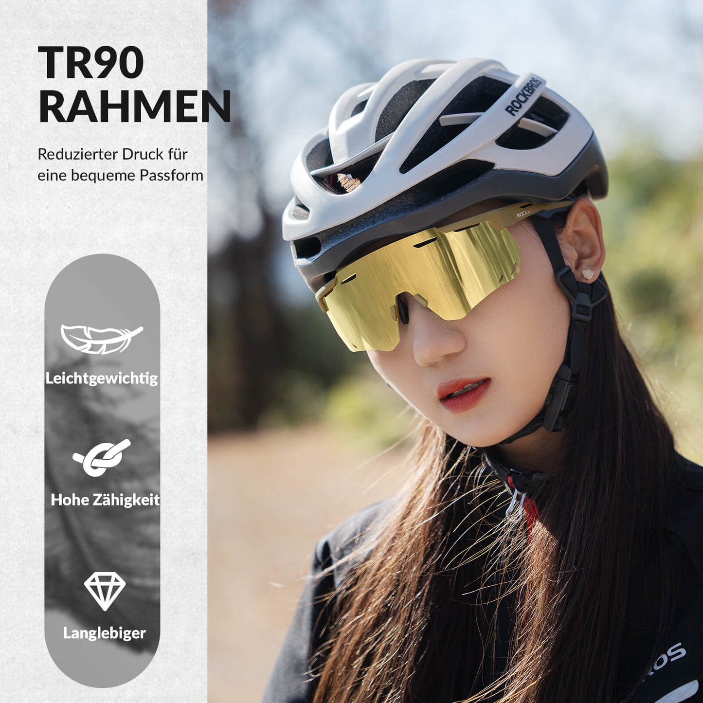 Lunettes de cyclisme ultralégères, lunettes de soleil photochromiques avec protection UV400, ROCKBROS