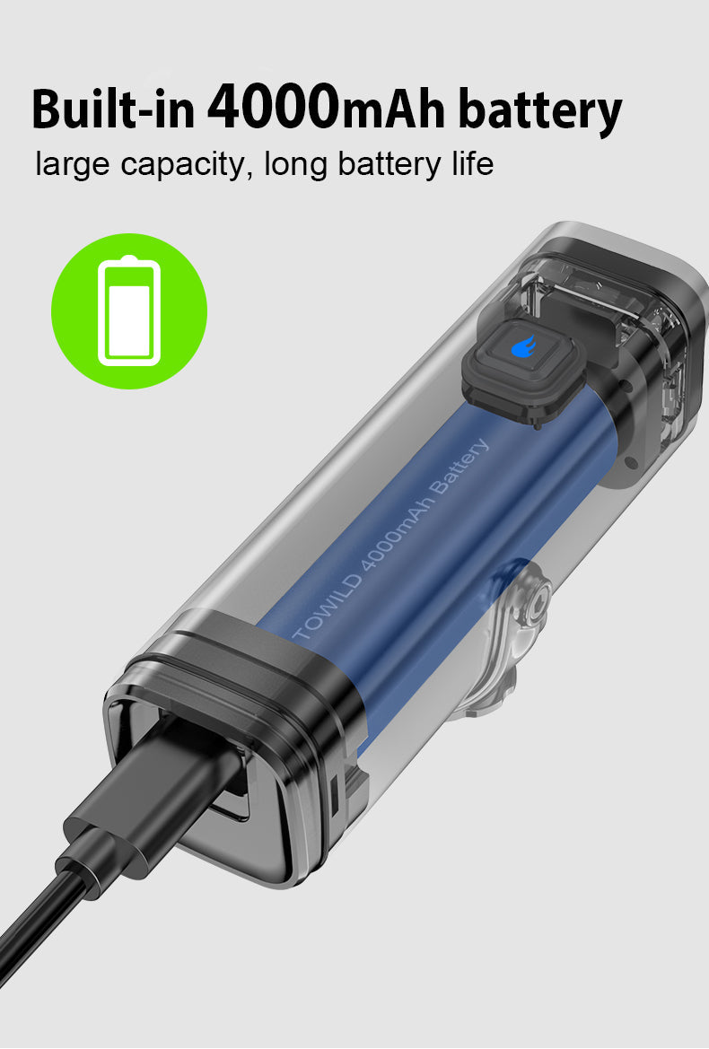 TOWILD CL1000 Éclairage de vélo pour conduite de nuit Compatible avec support Garmin/GoPro 1000 lumens Phare de vélo lumineux Batterie 4000 mAh Éclairage de vélo étanche pour les navetteurs