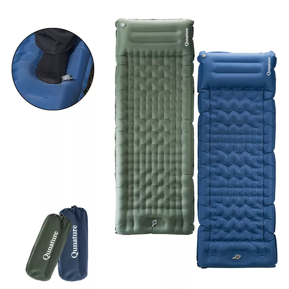 Tapis de couchage gonflable QUNATURE 197*71 cm matelas gonflable 2 couleurs