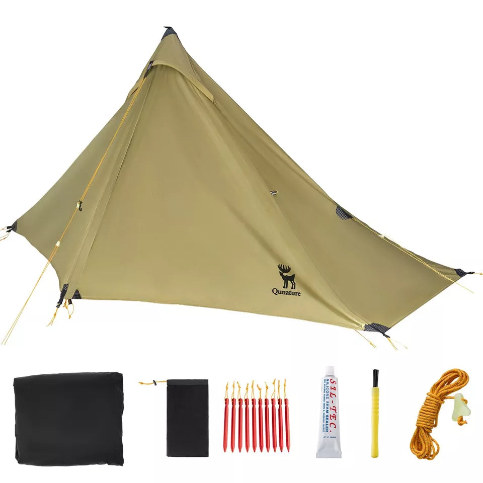 Tente de trekking Qunature tente 1 homme tente de camping ultralégère étanche 230*180 cm