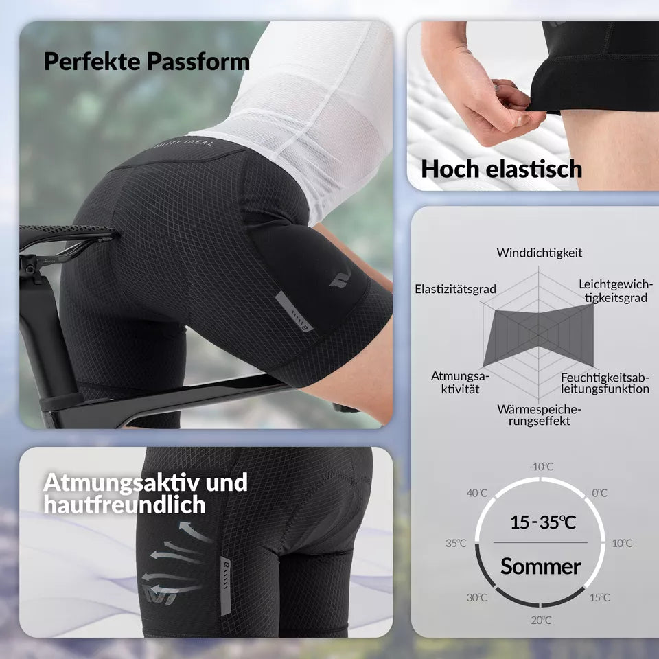 ROCKBROS TVI short de cyclisme short de cyclisme femme short de cyclisme rembourré 4D leggings courts