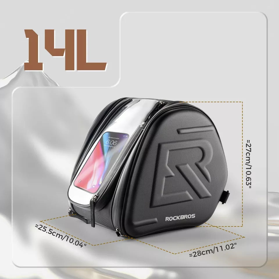 Sac de moto avant ROCKBROS 14L avec sac de réservoir EVA sac de réservoir sac de téléphone portable