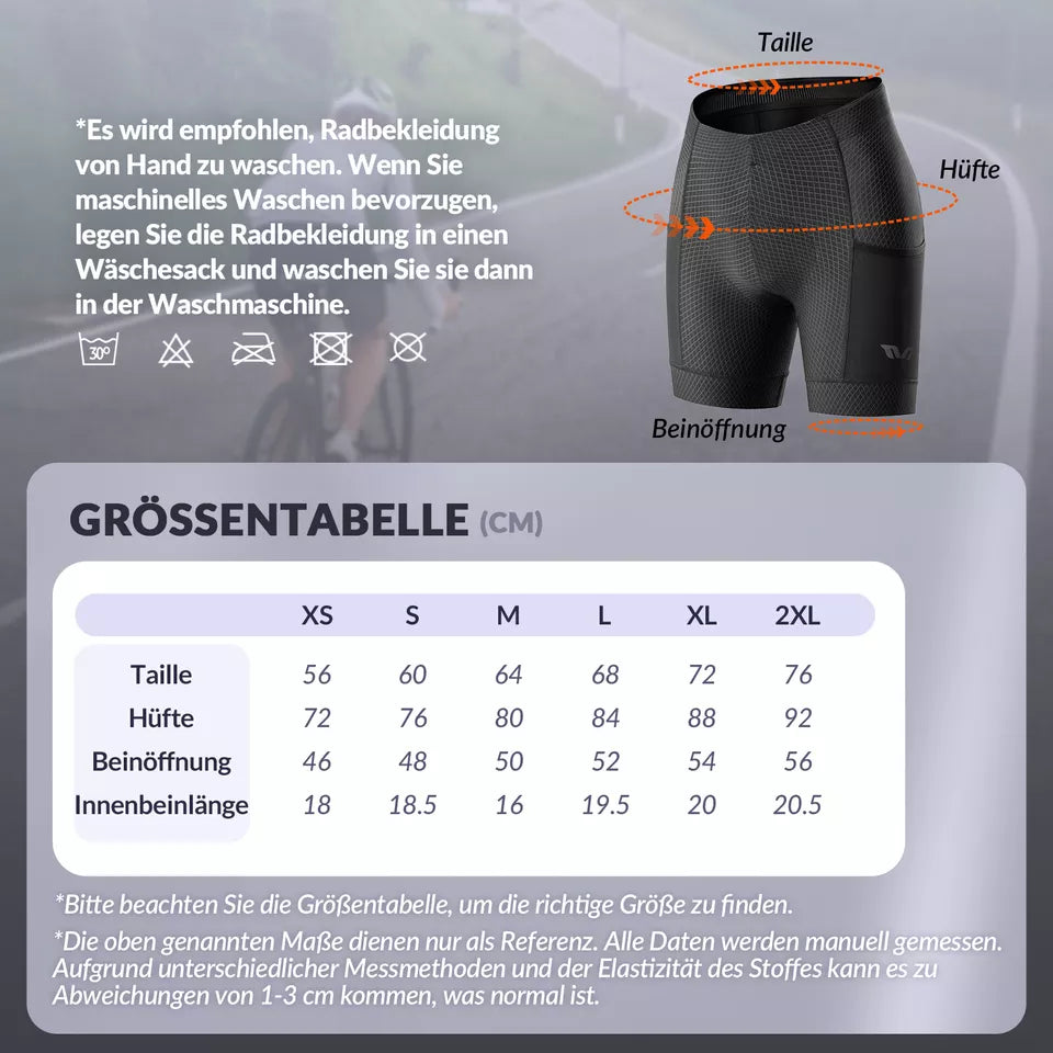 ROCKBROS TVI short de cyclisme short de cyclisme femme short de cyclisme rembourré 4D leggings courts