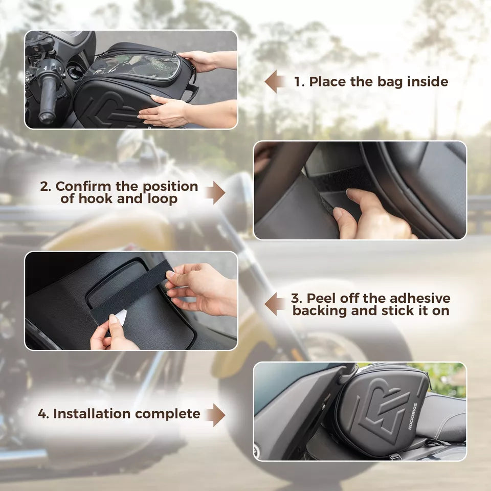 Sac de moto avant ROCKBROS 14L avec sac de réservoir EVA sac de réservoir sac de téléphone portable