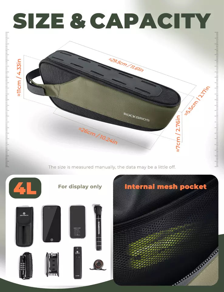 ROCKBROS sac de cadre sac de tube diagonal sac de vélo vélo de route vtt
