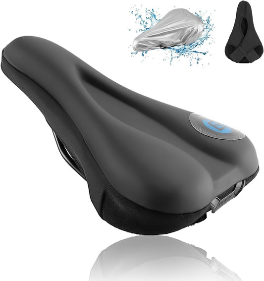 ROCKBROS Housse de Selle en Gel Housse de Selle de Vélo Housse de Selle de Vélo Rembourrée avec Protecteur de Selle Imperméable pour Hommes et Femmes 28 cm x 17,5 cm Bleu/Rouge