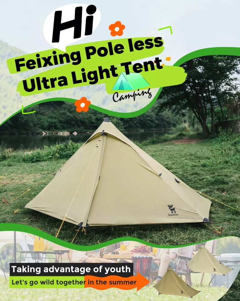 Tente de trekking Qunature tente 1 homme tente de camping ultralégère étanche 230*180 cm