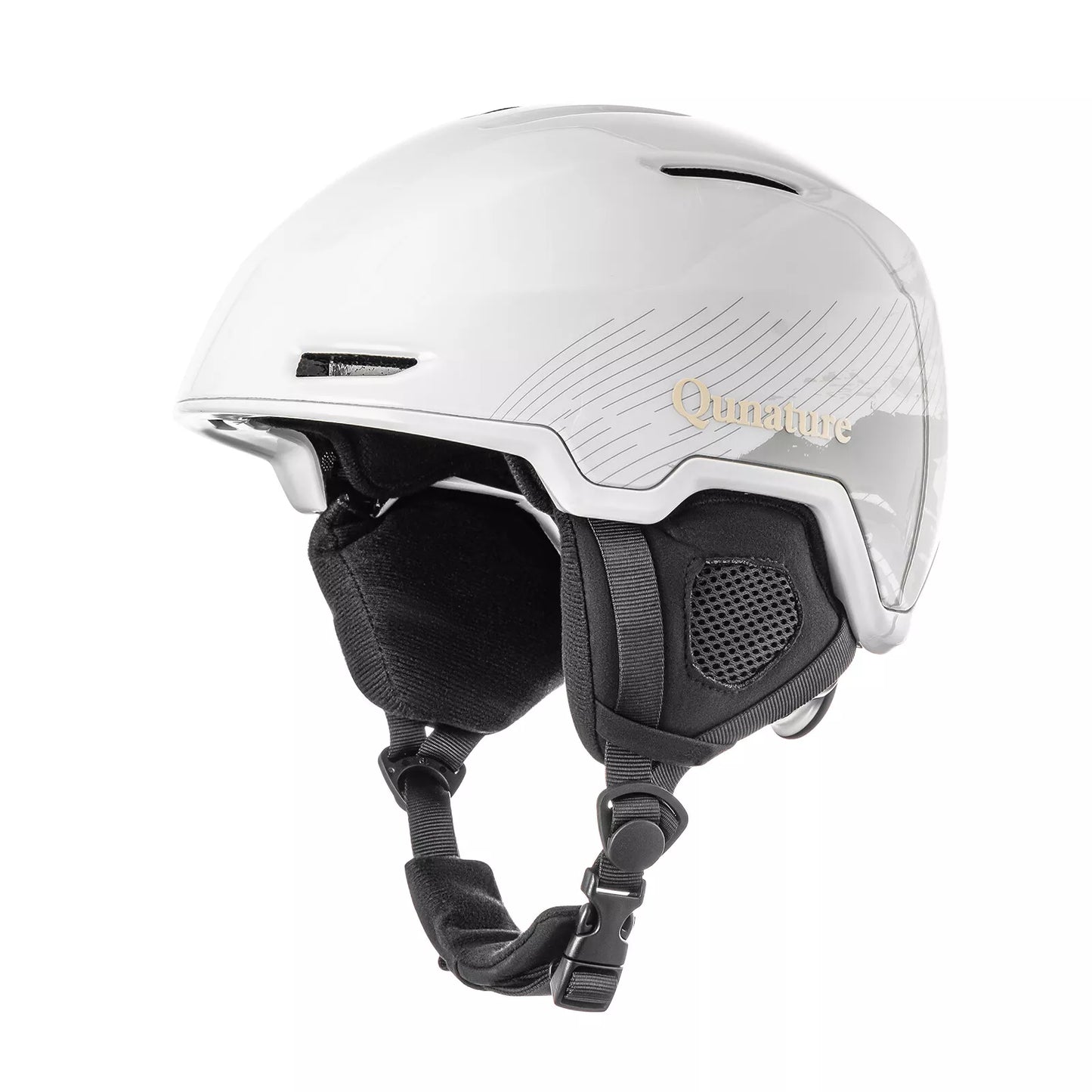 Qunature casque de snowboard/ski avec cache-oreilles casque de snowboard pour femmes et hommes 54-61 cm