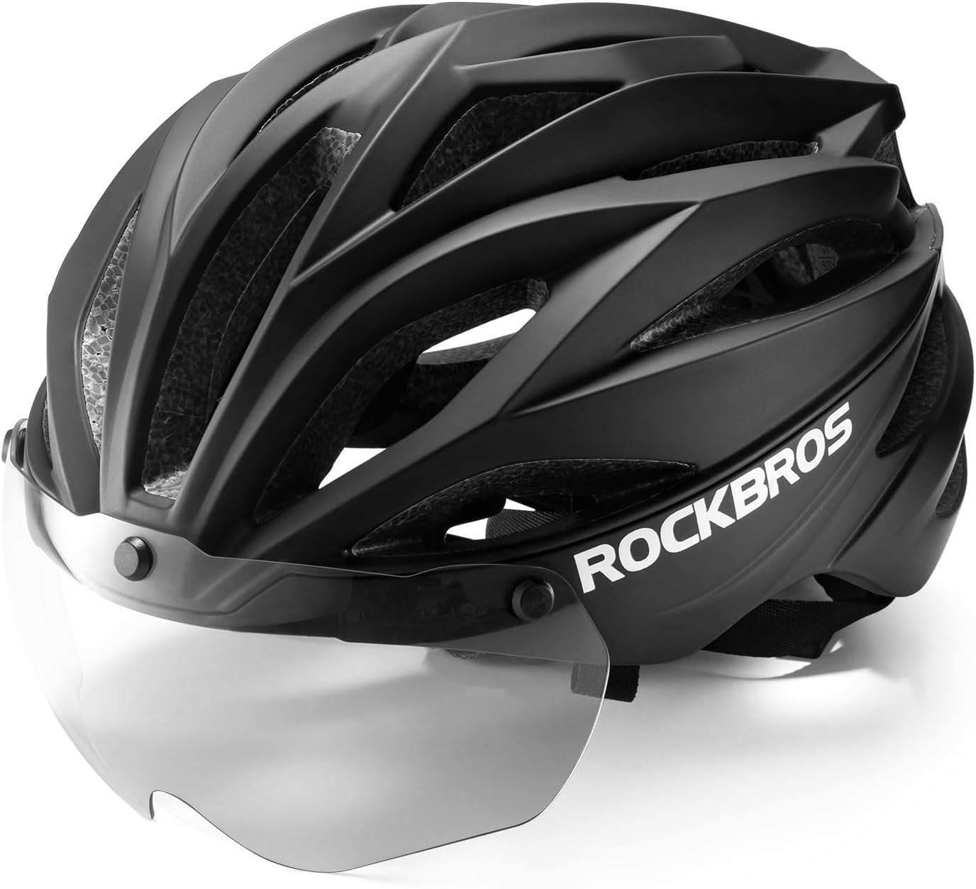 ROCKBROS Casque de vélo adulte avec visière magnétique amovible respirant réglable pour hommes et femmes 58-62 cm