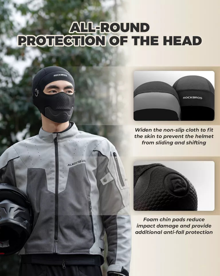 ROCKBROS couvre-tête de moto cagoule polaire chaude cagoules de vélo