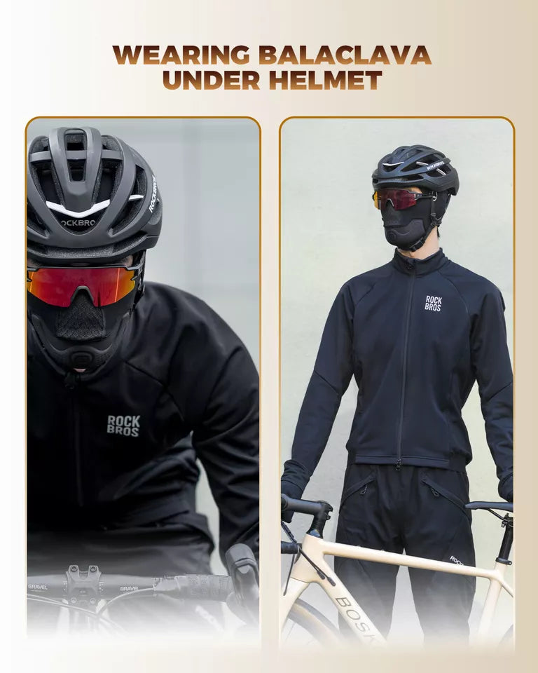 ROCKBROS couvre-tête de moto cagoule polaire chaude cagoules de vélo